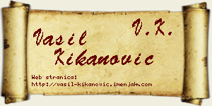 Vasil Kikanović vizit kartica